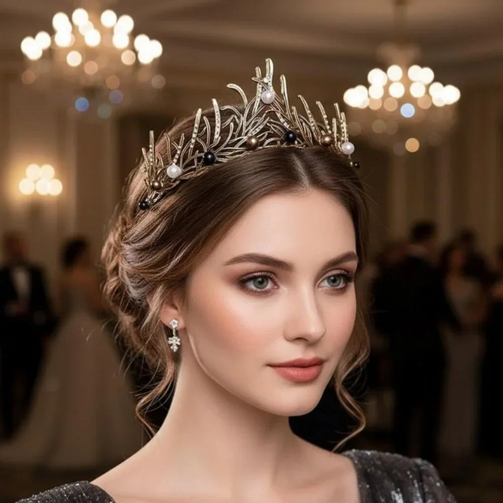 Crystal Tiara Crowns For Women Girls Princess Elegant Crown